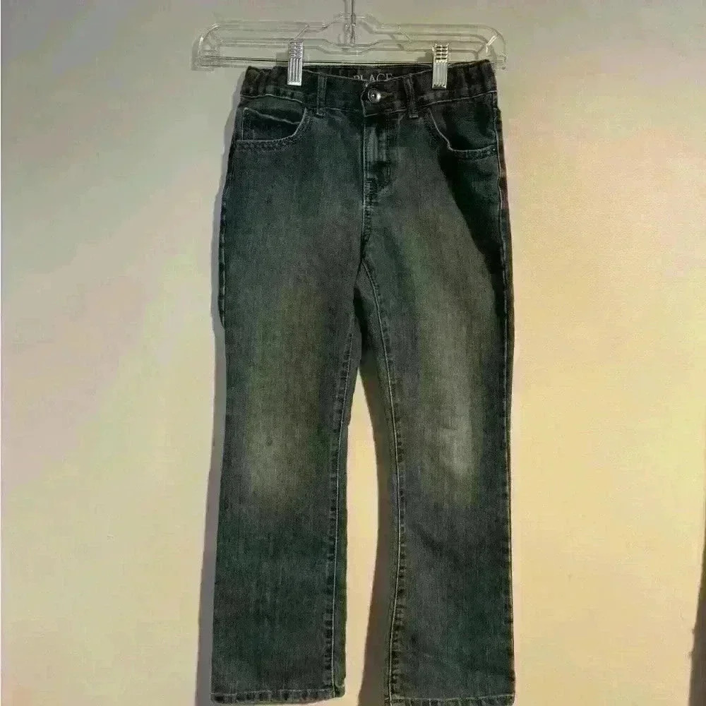 Size 8 boys Childtens Place Jeans - bootcut, adjustable waist, medium wash. EUC